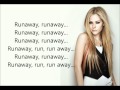 Avril Lavigne - Runaway  +Lyrics