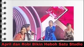 April and Robi's hug caused a commotion in the studio