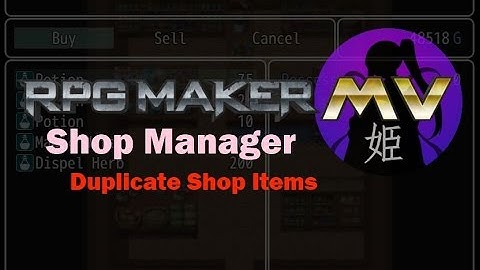 RPGMaker MV: Shop Manager - Duplicate Shop Items