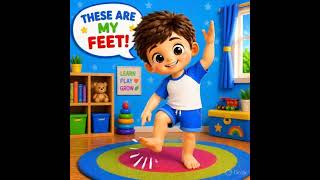 These Are My Feet 🦶 | Learn Body Parts for Kids | Preschool Learning #shorts