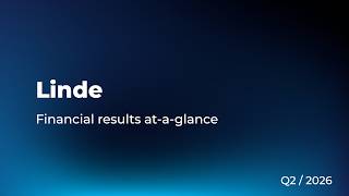 Linde, financials at-a-glance (Q2 2026)