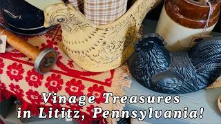 Vintage Treasure Hunting in Lititz, PA   Come Thrift With Me