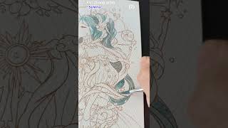 Kiki Zhang Anime coloring (2)#beautiful #tutorial #art #anime #girl