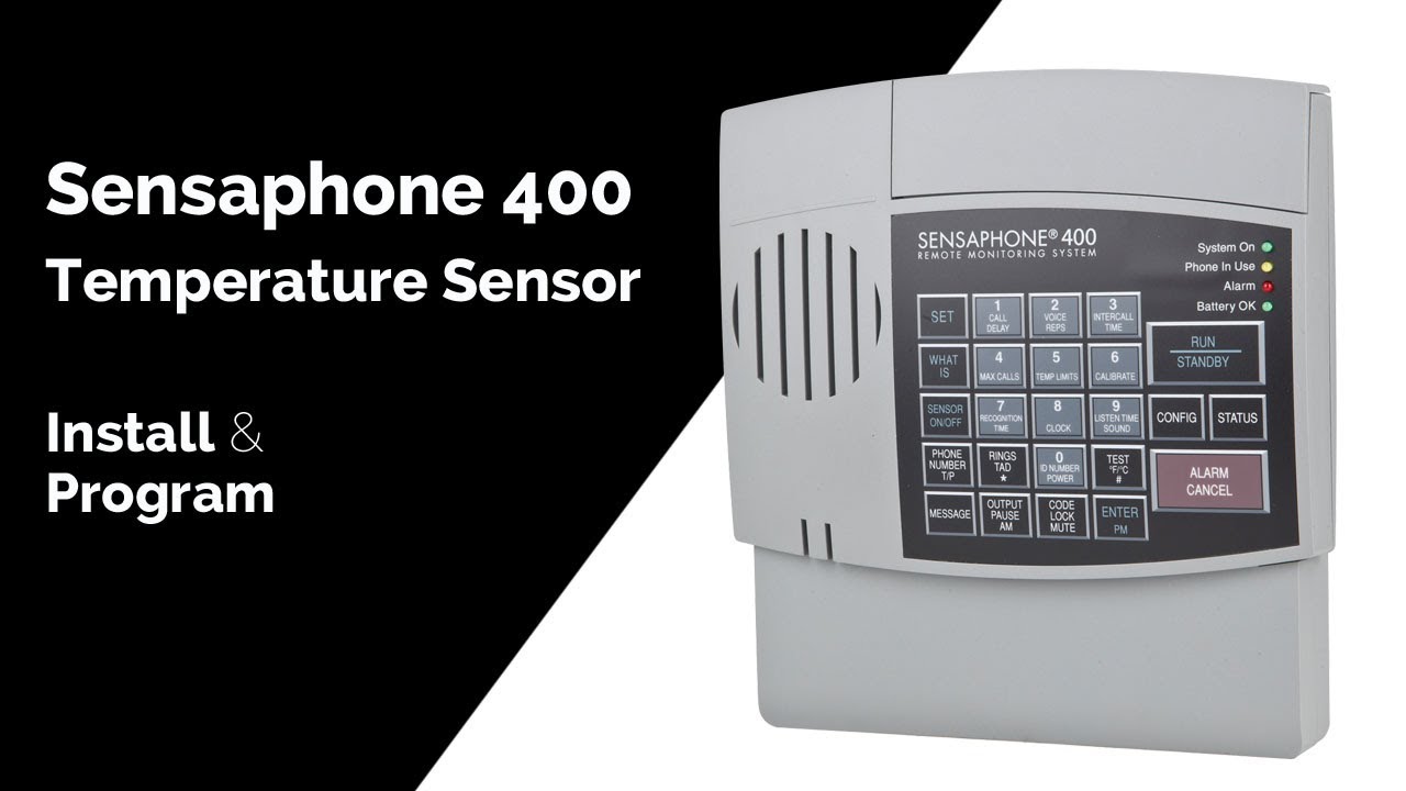 Sensaphone 400 Temperature Sensor Installation and Programming - YouTube