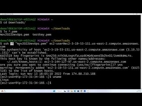 Connecting to Server with GitBash-  BecomeATechPro.com