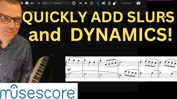 In Musescore Learn how to add slurs and dynamics quickly in Musescore!