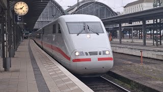 An ICE4 arriving at Frankfurt (Main) HBF with an ICE 1 departing