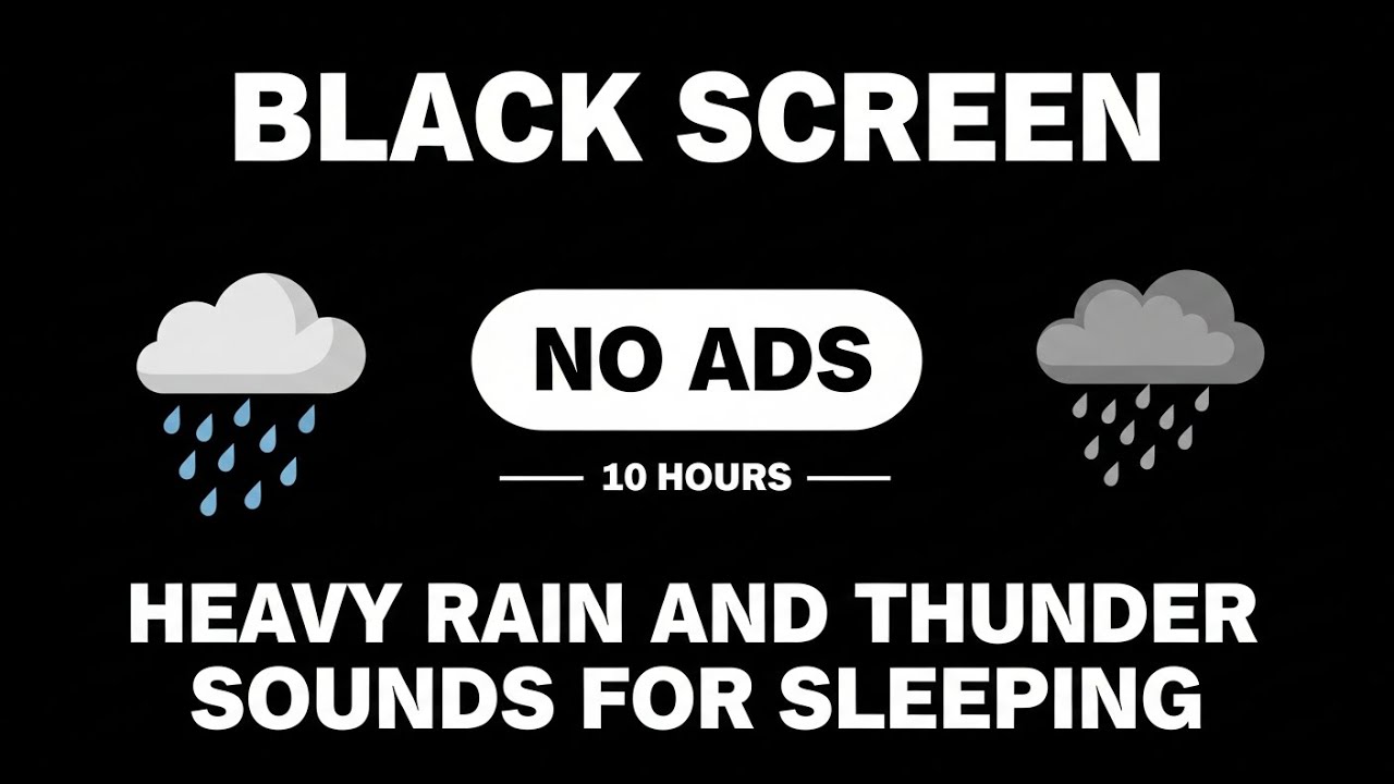 Rain on Car Sound for Sleeping BLACK SCREEN | Sleep and Relaxation - Dark Screen - Nature Sounds
