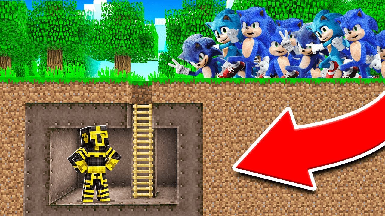 BASE SECRETA VS APOCALIPSIS DE SONIC EN MINECRAFT 😱