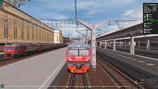 Trainz 2019: ЭД4М-0423, поезд №6909 Московский вокзал — Торфяное