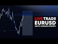 LIVE FOREX TRADE - EURUSD - SUPPLY &amp; DEMAND STRATEGY WITH FVG - LONDON SESSION
