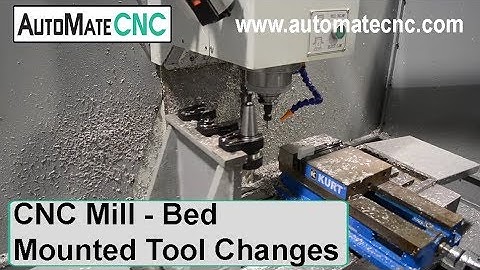 CNC Bed Mounted Tool Change System - Showing Tool Change on the AutoMateCNC MX200
