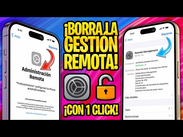 HOW DO I REMOVE REMOTE MANAGEMENT FROM MY iPHONE? 🎁 DELETE MDM WITH ONE CLICK class=