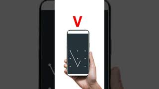 Letter "V" Pattern Lock ll Alphabet pattern Lock 🔐 #shorts #short #trending #pattern #Lock