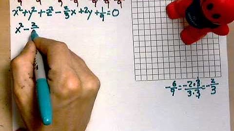 virtuallymath.com: center and sphere radius, example with fractions