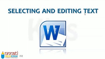 CLASS-4 | CBSE | SELECTING AND EDITING TEXT IN MS WORD 2010 | CUT | COPY | PASTE | INSERT | DELETE