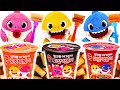 Pororo and Shark Family, Let's all eat Pinkfong Baby Shark Tteokbokki! | PinkyPopTOY