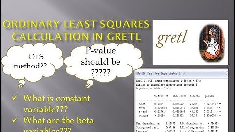 OLS METHOD IN GRETL II NORMALITY OF RESIDUALS????? II PRACTICAL WORLD FINANCE II GRETL SOFTWARE II