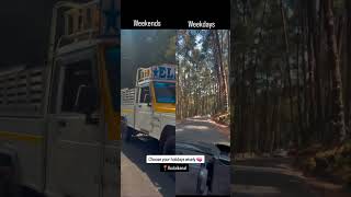 Weekends and Weekdays so much difference high traffic in weekends #traffic #kodaikanal #weekend