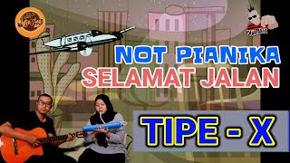 Selamat Jalan Not Pianika  Not Angka  Tipe X