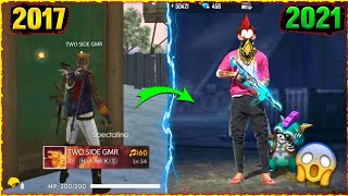 FREE FIRE PLAYERS 2017 VS 2021 - LAST VIDEO | GARENA FREE FIRE | I FOUND TWO SIDE GAMERS