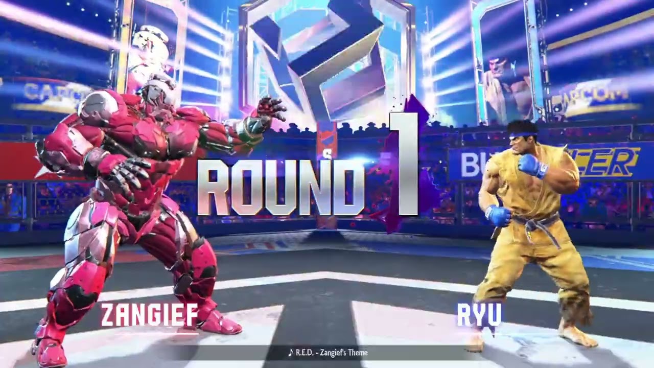 SF6: Zangief vs. Ryu (0–2 set)