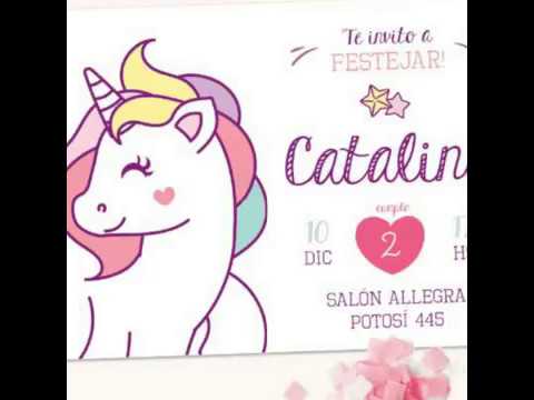 Invitaciones de unicornio | 10 IDEAS ☆ - YouTube