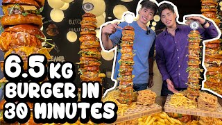 เบอร์เกอร์ยักษ์ 6.5kg ใน30นาที 6.5kg burger in 30 minutes challenge!!!