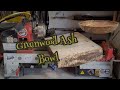 Woodturning spalted greenwood ash tree to bowl woodturning