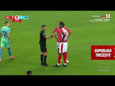 REZUMAT: Dinamo - UTA Arad 1-1. Dinamo a terminat în 8 jucători de câmp. Final tensionat