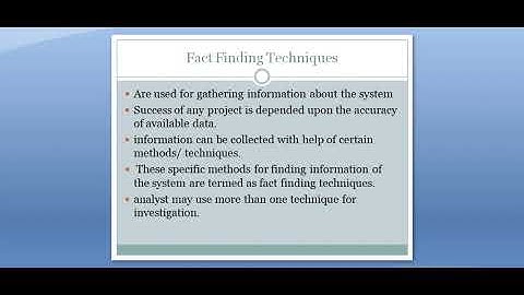 IT/CSE 3 Software Engineering Requirement Specification and Analysis part 1Fact Finding Techniques