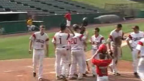 Jamal Clarke hitting a Homerun at Bowie Baysox Sta...