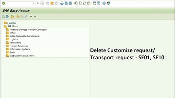 How to delete transport request in SAP