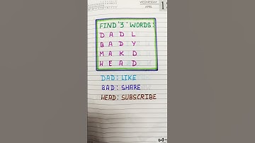 find 3 words....🤔🔎#shorts #art #puzzle #challenge #trending