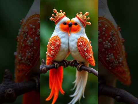Red and white mixed one pair bird. #birds #foryou #reels #birdslover #shorts