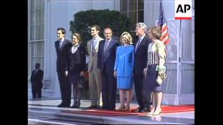 USA: KING JUAN CARLOS AND QUEEN SOFIA OF SPAIN AT WHITE HOUSE