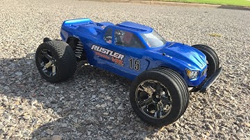 Traxxas Rustler VXL Speed Runs on a Stock 7-Cell NiMh Battery (30-40mph)