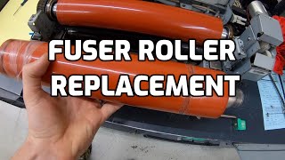 How to replace the Upper Fusing Roller and Cleaning Web on Konica Minolta 1200 PRO/ 1051