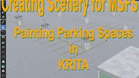 Creating Scenery for MSFS: Painting Parking Spaces in Krita
