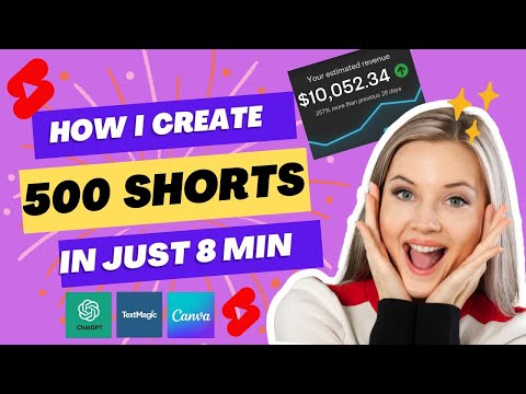 Bulk create 500 YouTube Shorts in just 8 min with ChatGPT and Canva #Bulkcreate