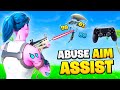 How To ABUSE Controller Aim Assist Like A PRO! (Fortnite Tips PS4 + Xbox)