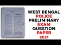 West Bengal Police Preliminary Exam Question Paper 2021
