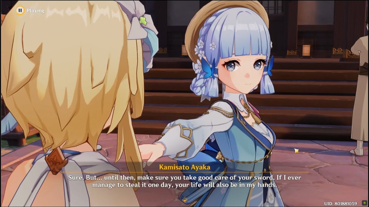 Ayaka is trying to seduce Traveler - Genshin Impact - YouTube