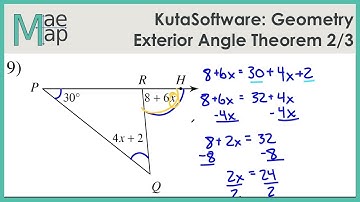KutaSoftware: Geometry- Exterior Angle Theorem Part 2