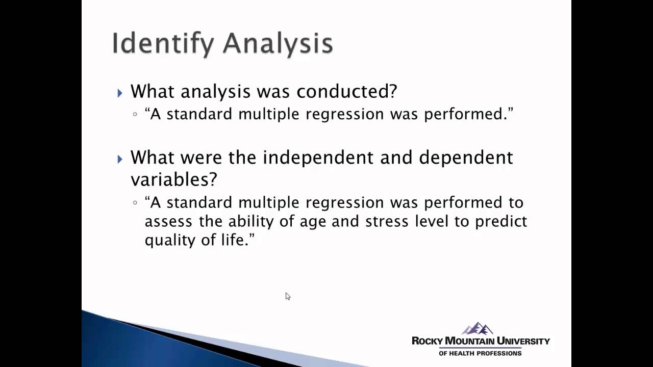 How to Use SPSS-Reporting the Results of a Regression Analysis