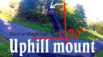Riding a unicycle part 50: Uphill freemount on a 36