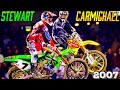 RICKY CARMICHAEL VS JAMES STEWART - 2007 SUPERCROSS