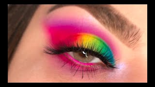 Rainbow Eyeshadow Tutorial | Glamlite Cake Palette | Discount Code JDEZTV