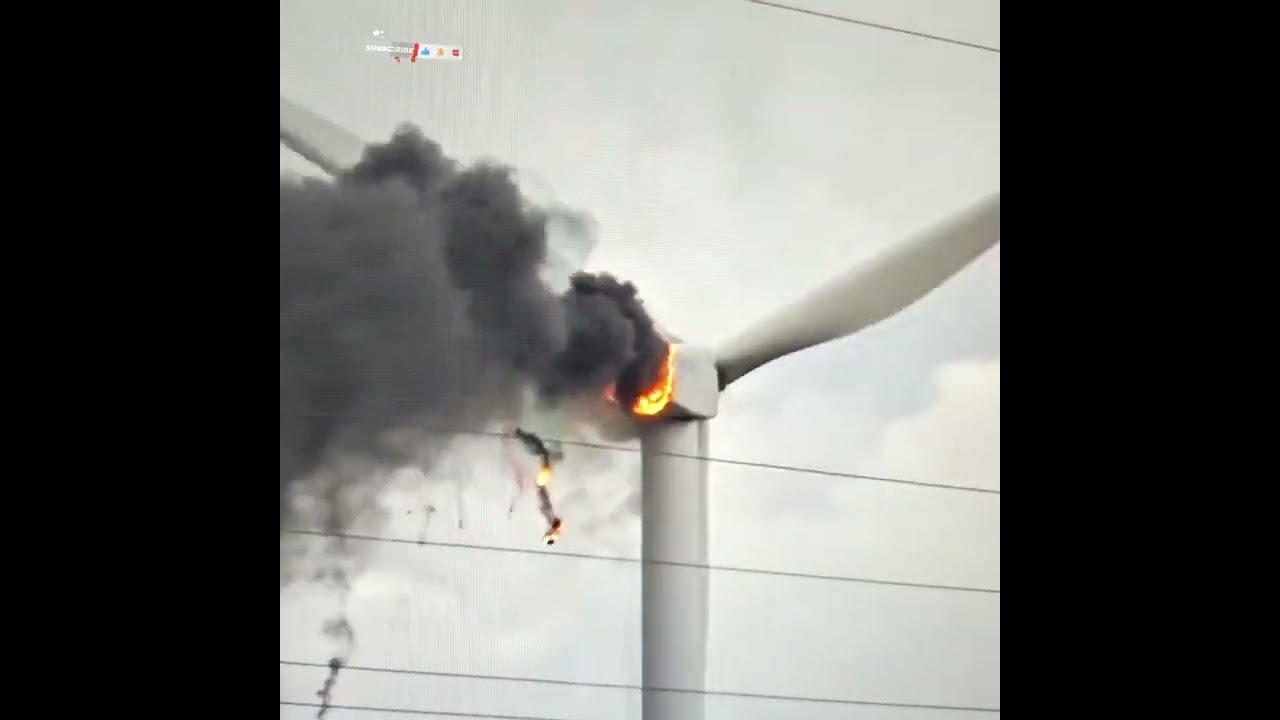 Wind Turbines on fire