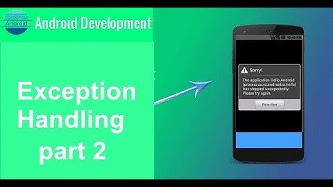 Exception Handling in Android for Beginners part 2 YouTube